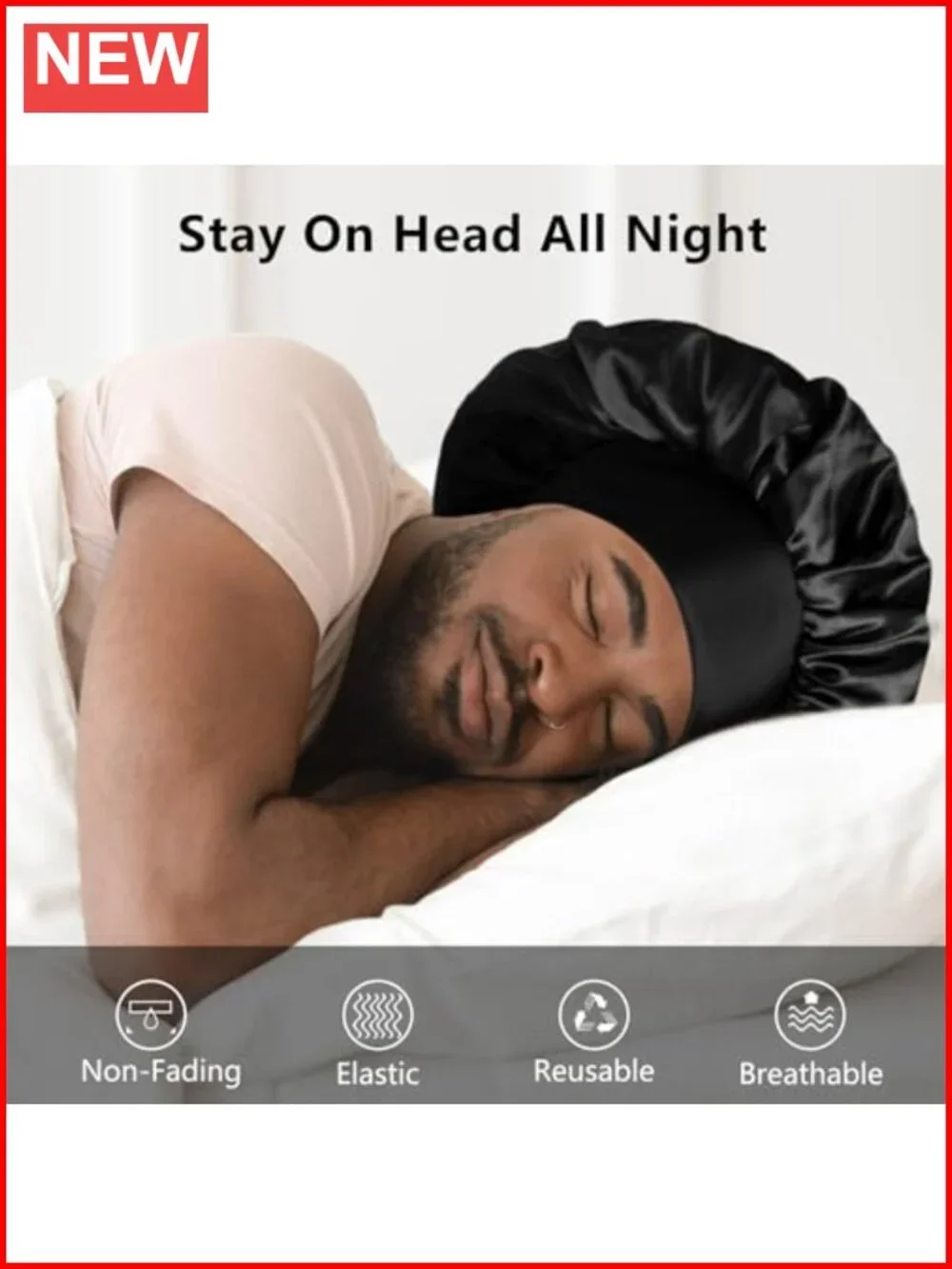 Double Layer Satin Bonnet for Curly Hair Braids Sleep Cap